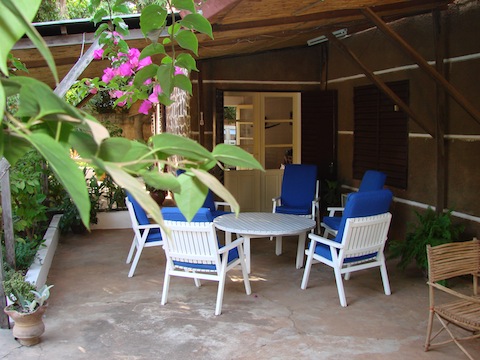 sur la terrasse